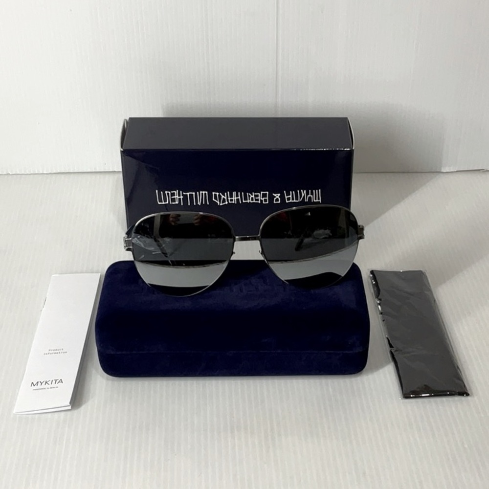 Mykita sunglasses mirror silver aviator style Joni f10